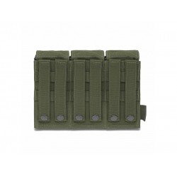 TRIPLE M4 5.56MM MAG POUCH/NON SLIP - RETENTION - 6 MAGS - OLIVE DRAB