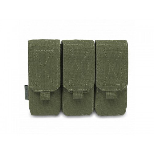 TRIPLE M4 5.56MM MAG POUCH/NON SLIP - RETENTION - 6 MAGS - OLIVE DRAB