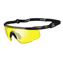 WILEY X BALLISTIC PROTECTION GLASSES SABER ADVANCED YELLOW LENSES MATTE BLACK FRAME WITH BAG