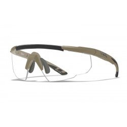 WILEY X BALLISTIC PROTECTION GLASSES SABER ADVANCED SMOKE/CLEAR/RUST LENSES TAN FRAME