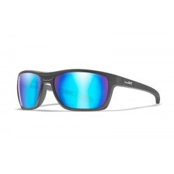 WILEY X BALLISTIC PROTECTION GLASSES KINGPIN POLARIZED BLUE MIRROR LENSES MATTE GRAPHITE FRAME