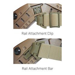 SPEAR ARC - RAIL ATTACHMENT SYSTEM - CURELE RAS PENTRU CASCA - BLACK