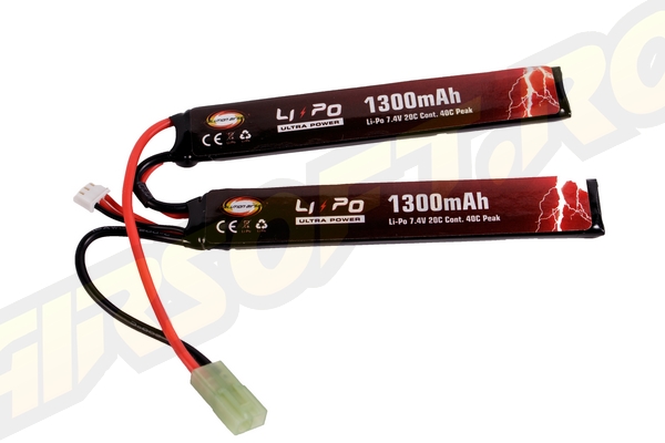 LIPO - ACUMULATOR ULTRA POWER 7.4V - 1300 MAH - 20C - MINI-TYPE - 2 | YEO