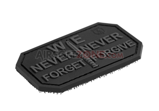 PATCH CAUCIUC - MESAJ NEVER FORGET - BLACK - 1 | YEO