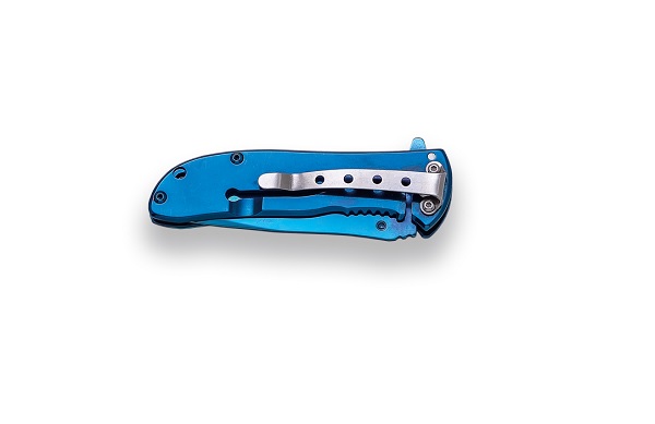 BRICEAG CU DESCHIDERE RAPIDA - FULL BLUE TITANIUM COATED - 7.5 CM