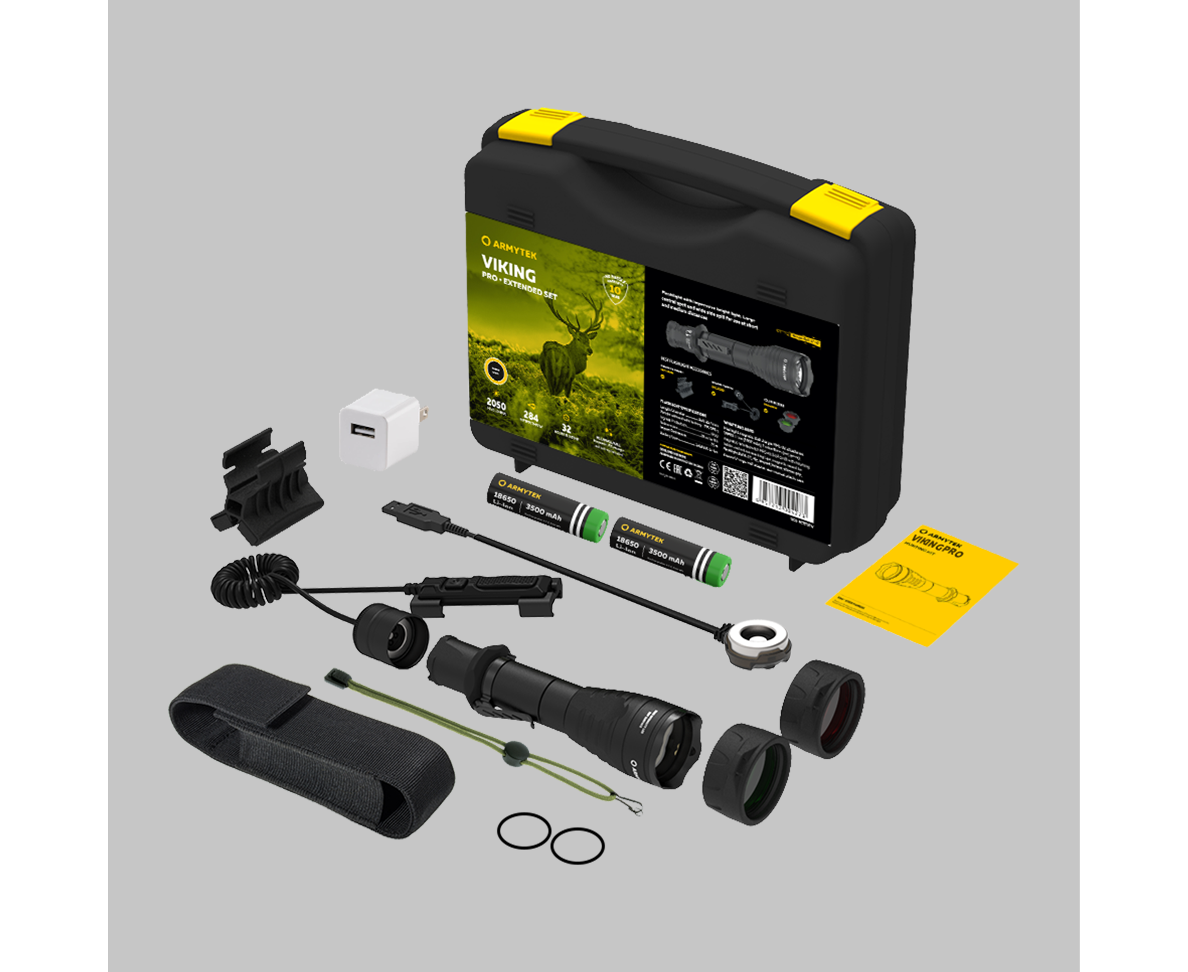 ARMYTEK SET LANTERNA VIKING PRO MAGNET USB - WARM