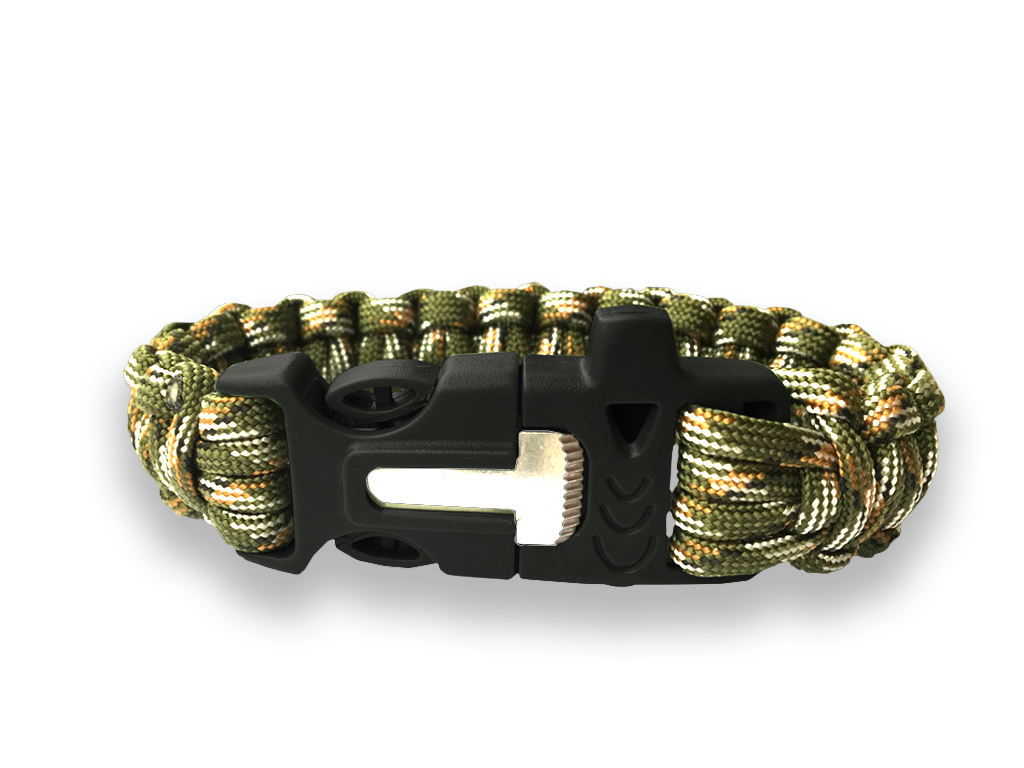 BRATARA PARACORD CU AMNAR SI FLUIER - CAMO