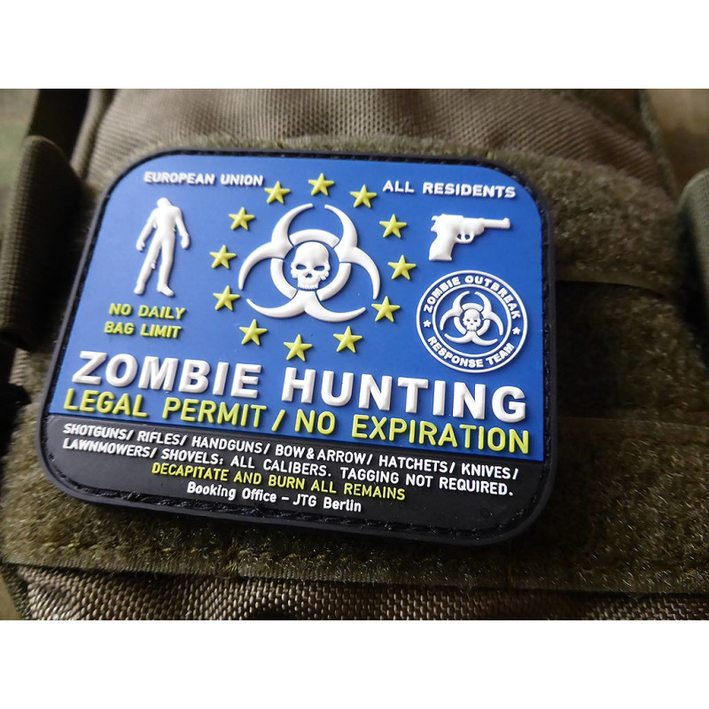 PATCH CAUCIUC - ZOMBIE HUNTER - COLOR